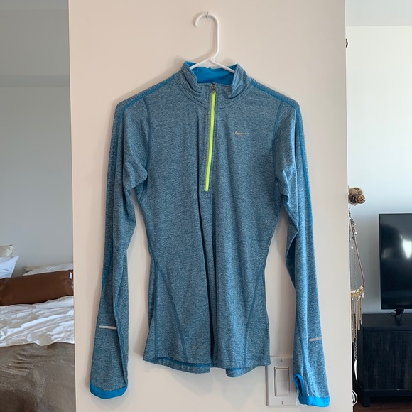 blue nike easy run top